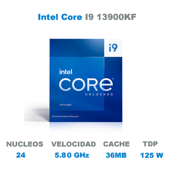 Procesador INTEL Core i9-13900KF, 5.80 GHz, 24 Core, 1700 BX8071513900KF - Image 2