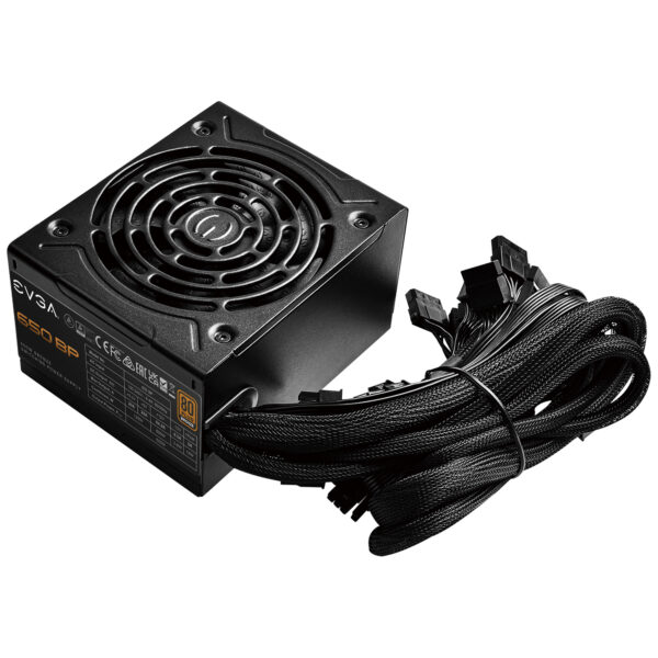 Fuente de Poder EVGA 650 BP 80 PLUS Bronze / 20+4 pin ATX / 130mm / 650W / 100-BP-0650-K1 - Image 3