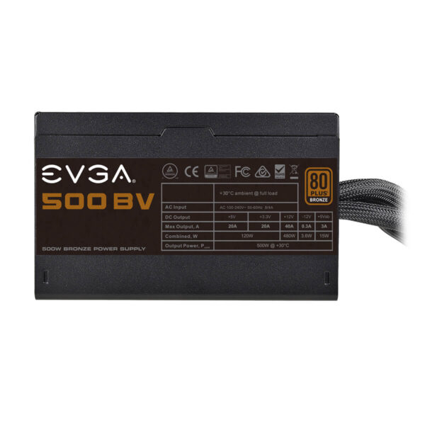Fuente de Poder EVGA 500W / 500 Bv 80 Plus Bronze ATX / 100-BV-0500-K1 - Image 5