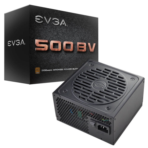 Fuente de Poder EVGA 500W / 500 Bv 80 Plus Bronze ATX / 100-BV-0500-K1