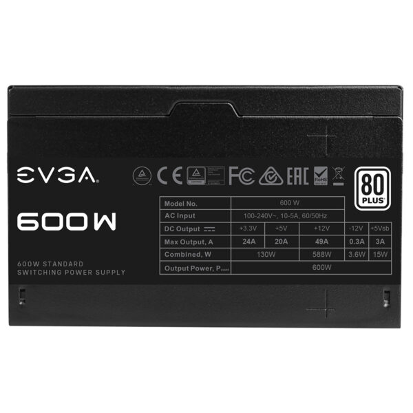 Fuente de Poder EVGA 600W 80+ / ATX /120mm / 600W / 100-W1-0600-K1 - Image 5
