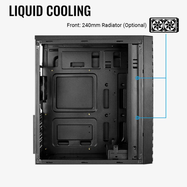 Gabinete AeroCool Streak / RGB / Con Ventana / ATX / Cristal Templado / Negro - Image 7
