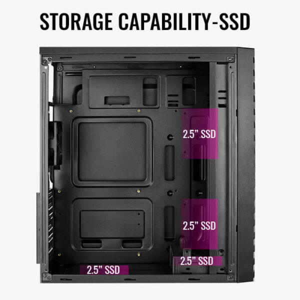 Gabinete AeroCool Streak / RGB / Con Ventana / ATX / Cristal Templado / Negro - Image 4