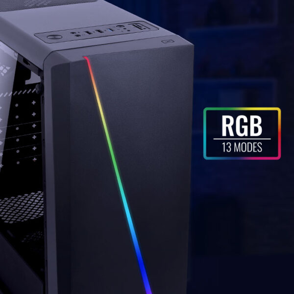 Gabinete AeroCool Cylon / Media Torre / ATX / Mini-ITX / Micro-ATX / Panel Lateral / RGB / Blanco - Image 2
