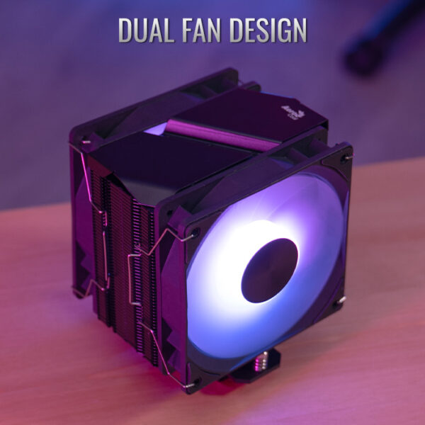 Disipador CPU AeroCool Rime 4 Dual / 120mm / 800-1800RPM / Negro - Image 3