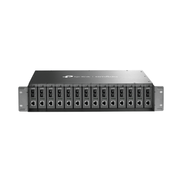 Chasis para Montaje en Rack de 14 bahías / Soporta Convertidores de Fibra Óptica TP-Link /  Compatibles (MC111CS, MC112CS, MC220L, MC110CS, MC100CM, MC210CS, MC200CM) / Plug and Play - Image 2