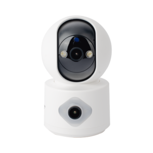 Cámara IP Doble Lente / 3MP / Wi-Fi 2.4 GHz / Autoseguimiento / Detección de Movimiento / Audio Bidireccional / Visión Nocturna 10 m / Lente 4 mm / Almacenamiento microSD hasta 128 GB