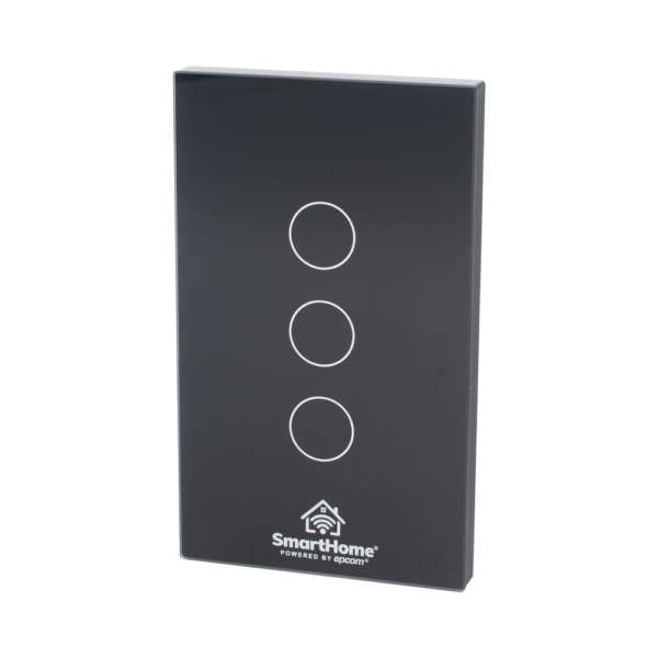 Apagador Inteligente Wi-Fi / 3 Regresos / Panel de Vidrio Templado / Control por App y Voz / Compatible con Alexa y Google Home / 800 W por Regreso / 100–250 V - Image 3