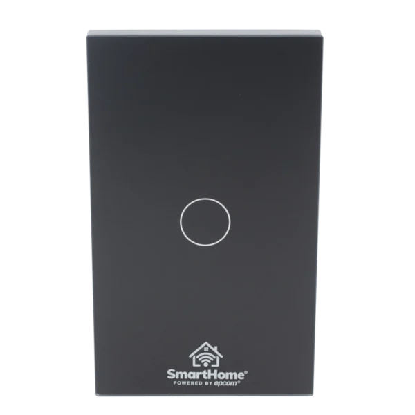 Apagador Inteligente WiFi / 1 Gang / Control de 1 Regreso / Panel de Vidrio Templado / Compatible con Alexa y Google Home / 800W / 100–250V