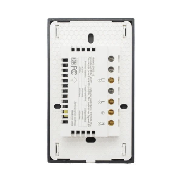 Apagador Inteligente ZigBee / Control de 1 Regreso / Panel de Vidrio Templado / 800 W / 100–250 V / Requiere HUB ZigBee - Image 5