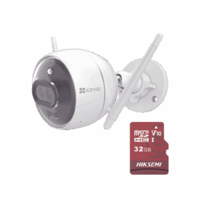 Kit de Cámara de Seguridad EZVIZ C3X/KM / WiFi / Doble Lente / Visión Nocturna a Color / Detección por IA / Audio Bidireccional / Incluye MicroSD 32GB