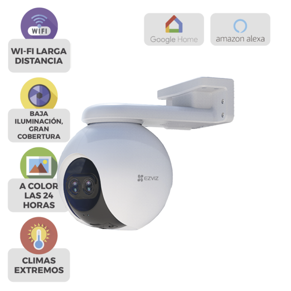 Cámara Pan‑Tilt Dual EZVIZ / C8PF / 1080p / Zoom 8× / Pan‑Tilt 360° - Image 2