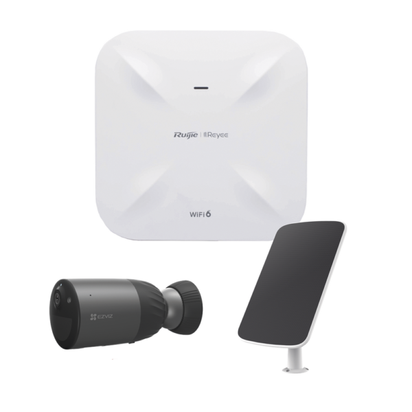 Kit de Cámaras Wi-Fi con Access Point/ Incluye 1 Cámara de Batería CS-BC1C / 1 Pane solar Mod. CS-CMT-SOLARPANEL-C / 1 Access Point RG-RAP6260(G)