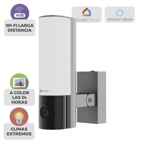 Cámara IP 4 Megapíxel / Wi-Fi / Lampara Integrada / Audio de dos vías / Imágen Nocturna a Color / Detección Humana / Audios Personalizables / Almacena en Memoria Interna / Uso Exterior con Protección - Image 8