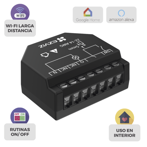 Relevador Wi-Fi Inteligente / Ideal Para Control de Iluminación / 1 Salida para un Apagador / Control Remoto / Horarios Personalizados / Registro de Consumo - Image 9