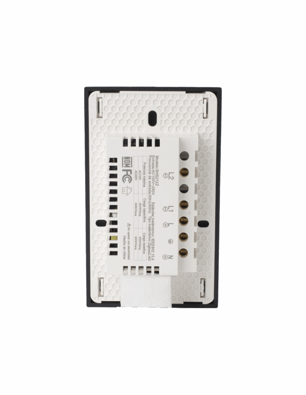 Apagador Inteligente ZigBee / Control de 2 Regresos / Panel de Vidrio Templado / Potencia 800 W por Regreso / Voltaje 100–250 V / Requiere HUB ZigBee - Image 4