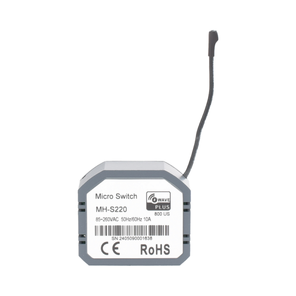 Micro Módulo Z‑Wave MHS220 / Doble Control / 10 A / AC85‑260 V - Image 2