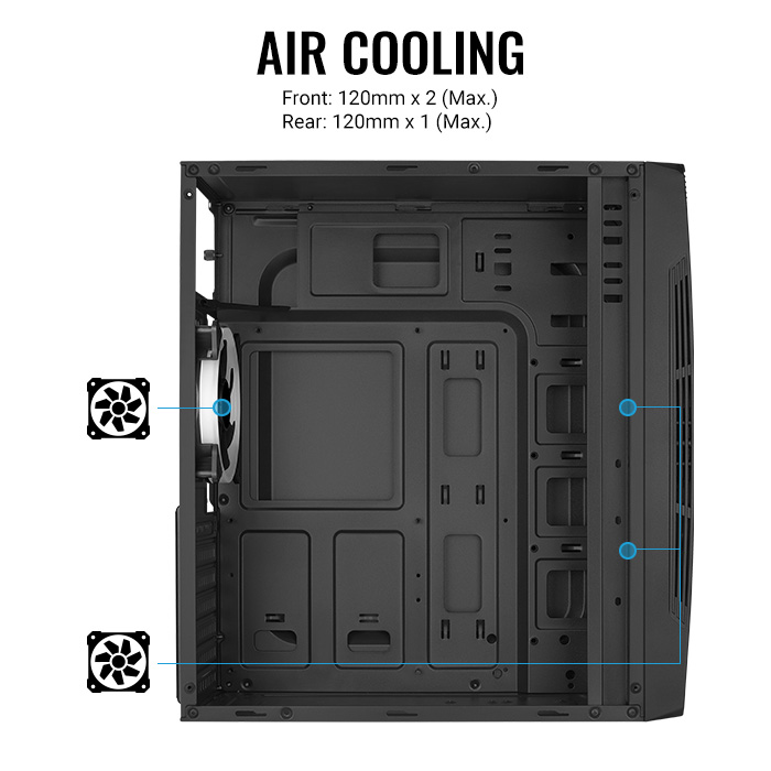Gabinete AeroCool Talon / Mid-Tower / ATX / RGB / Sin Fuente de Poder / Negro - Image 4