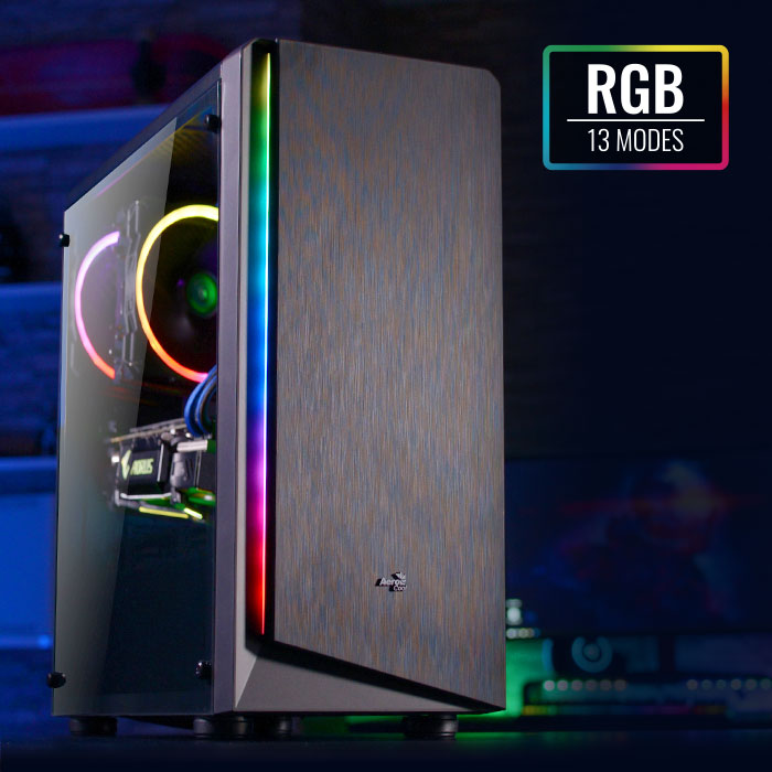 Gabinete AeroCool Rift RGB / Midi-Tower / ATX / Micro-ATX / Mini-ITX / USB 2.0/3.0 / Cristal Templado / Sin Fuente / 1 Ventilador Instalado / Blanco - Image 2